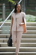 TESSA THOMPSON on the Set of Westworld in Los Angeles 08/08/2019