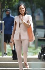 TESSA THOMPSON on the Set of Westworld in Los Angeles 08/08/2019