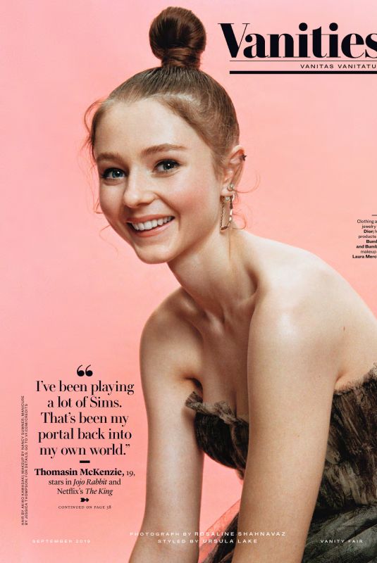 THOMASIN MCKENZIE in Vanity Fair Magazine, September 2019