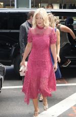 TORI SPELLING and JENNIE GARTH Arrives at Strahan & Sara Show in New York 08/06/2019