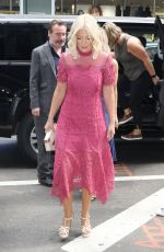 TORI SPELLING and JENNIE GARTH Arrives at Strahan & Sara Show in New York 08/06/2019