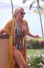 TORI SPELLING in Swimsuit on Vacation in Hawaii 08/27/2019