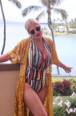 TORI SPELLING in Swimsuit on Vacation in Hawaii 08/27/2019