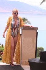 TORI SPELLING in Swimsuit on Vacation in Hawaii 08/27/2019