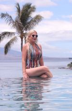 TORI SPELLING in Swimsuit on Vacation in Hawaii 08/27/2019