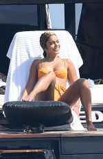 VANESSA HUDGENS in Bikini at a Yacht with Nathalie Emmanuel in Porto Cervo 08/11/2019