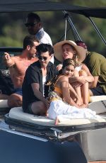 VANESSA HUDGENS in Bikini at a Yacht with Nathalie Emmanuel in Porto Cervo 08/11/2019