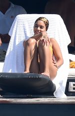VANESSA HUDGENS in Bikini at a Yacht with Nathalie Emmanuel in Porto Cervo 08/11/2019