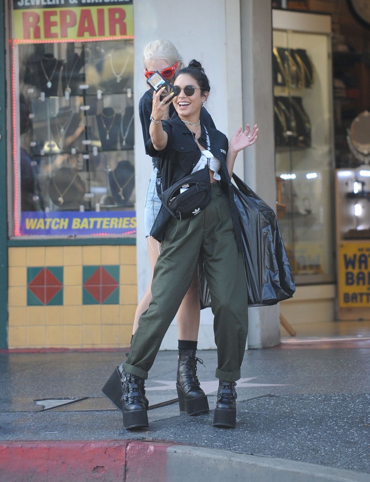 VANESSA HUDGENS Out Shopping at Hot Rock Store in Hollywood 08/25/2019 ...