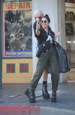 VANESSA HUDGENS Out Shopping at Hot Rock Store in Hollywood 08/25/2019