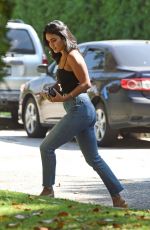 VANESSA HUDGENS Signs Off on a New Tesla Delivered to Her in Los Angeles 07/30/2019