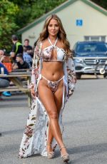 YAZMIN OUKHELLOU in Bikini at a Pool Party in Essex 08/22/2019