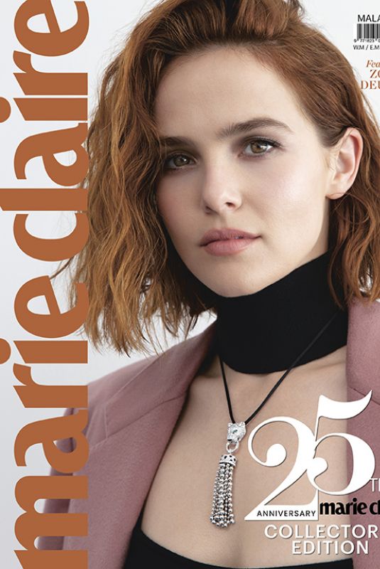 ZOEY DEUTCH in Marie Claire Magazine, Malaysia August 2019