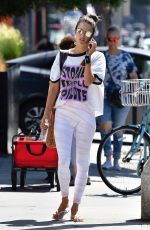 ALESSANDRA AMBROSIO Heading to Yoga Session in Brentwood 09/26/2019