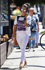ALESSANDRA AMBROSIO Heading to Yoga Session in Brentwood 09/26/2019
