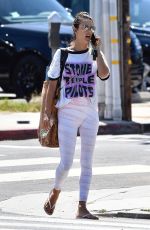 ALESSANDRA AMBROSIO Heading to Yoga Session in Brentwood 09/26/2019
