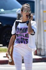 ALESSANDRA AMBROSIO Heading to Yoga Session in Brentwood 09/26/2019