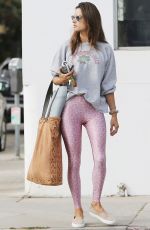 ALESSANDRA AMBROSIO in Tights Leaves a Gym in Santa Monica 09/19/2019