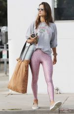 ALESSANDRA AMBROSIO in Tights Leaves a Gym in Santa Monica 09/19/2019