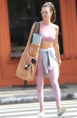 ALESSANDRA AMBROSIO in Tights Leaves a Gym in Santa Monica 09/19/2019