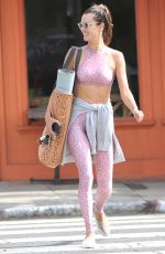 ALESSANDRA AMBROSIO in Tights Leaves a Gym in Santa Monica 09/19/2019