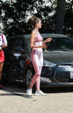 ALESSANDRA AMBROSIO in Tights Out in Los Angeles 09/04/2019