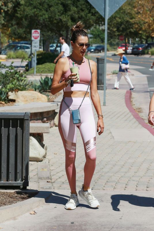 ALESSANDRA AMBROSIO in Tights Out in Los Angeles 09/04/2019