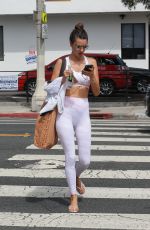 ALESSANDRA AMBROSIO Out for Morning Yoga Class at Yogaworks in Santa Monica 09/13/2019