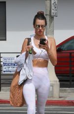 ALESSANDRA AMBROSIO Out for Morning Yoga Class at Yogaworks in Santa Monica 09/13/2019