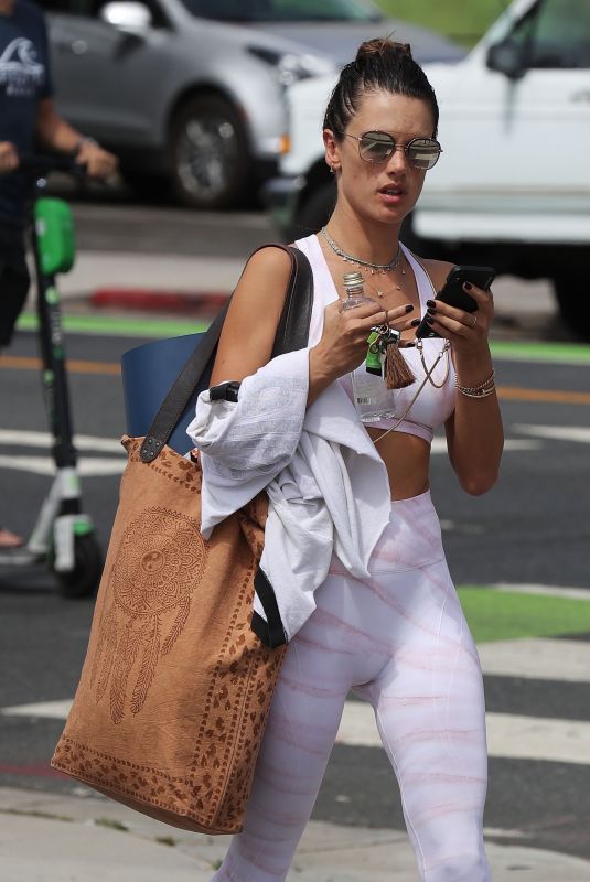ALESSANDRA AMBROSIO Out for Morning Yoga Class at Yogaworks in Santa Monica 09/13/2019