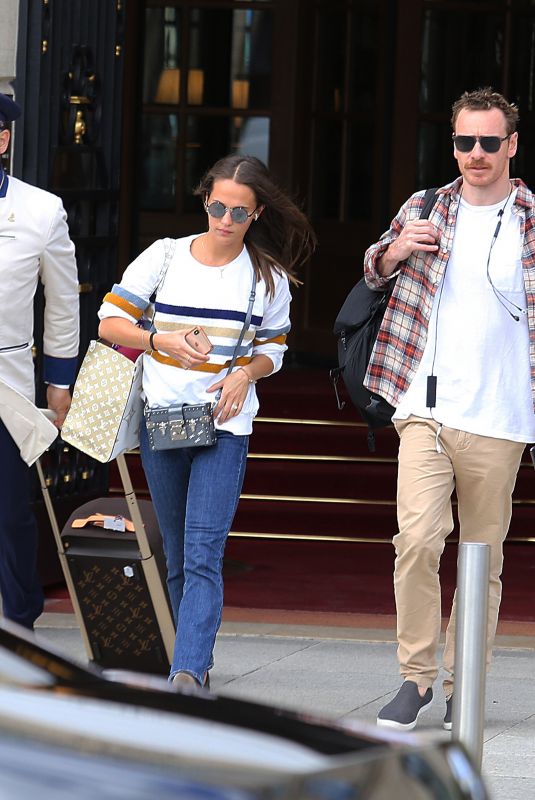 ALICIA VIKANDER and Michael Fassbender Out in Paris 09/05/2019
