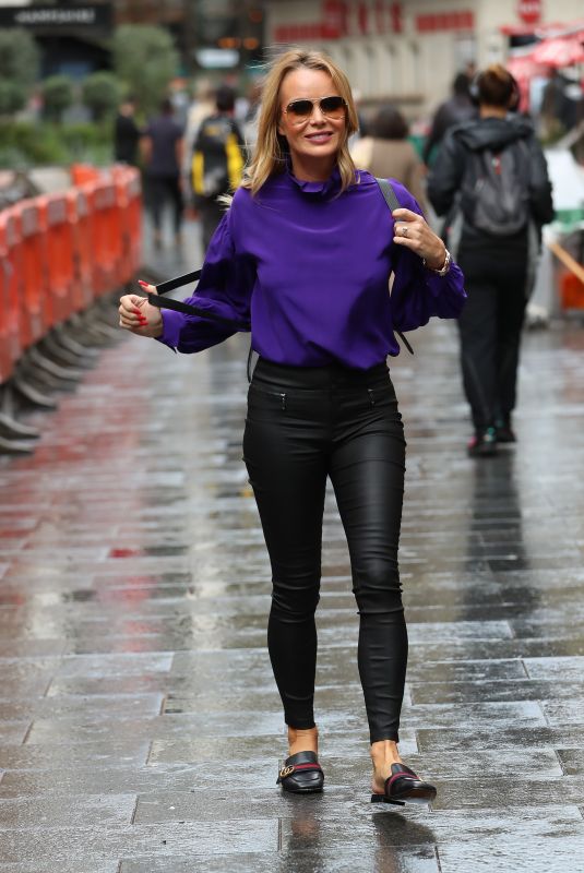 AMANDA HOLDEN leaves Heart Radio Show in London 09/24/2019