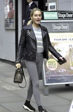 AMBER DAVIES Arrives at Palace Theatre in Manchester 09/18/2019
