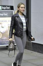 AMBER DAVIES Arrives at Palace Theatre in Manchester 09/18/2019