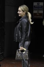 AMBER DAVIES Arrives at Palace Theatre in Manchester 09/18/2019
