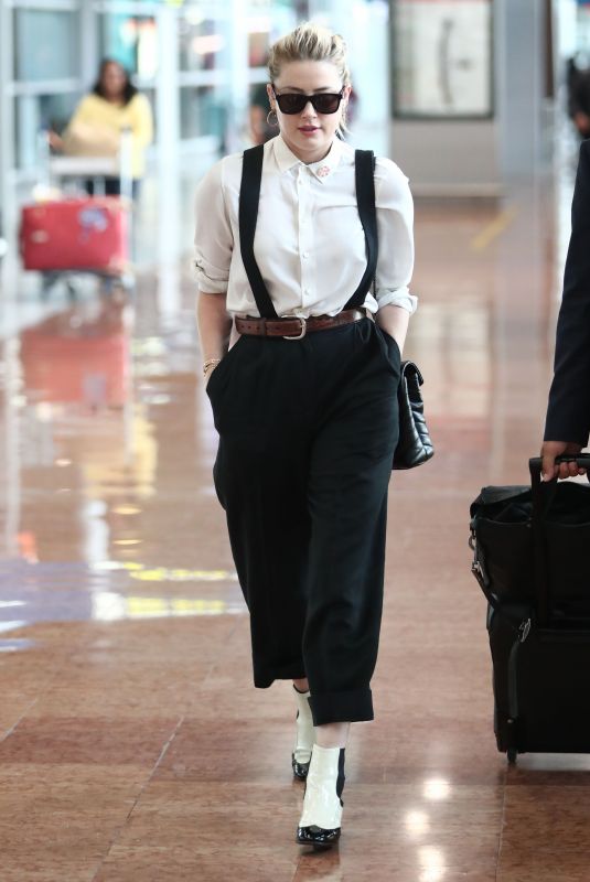 AMBER HEARD at Charles De Gaulle Airport in Paris 09/27/2019