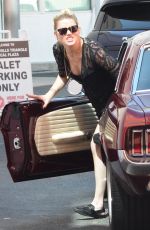 AMBER HEARD Out in Her Classic Ford 1965 Mustang Maroon in Beverly Hills 09/18/2019