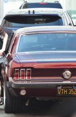 AMBER HEARD Out in Her Classic Ford 1965 Mustang Maroon in Beverly Hills 09/18/2019