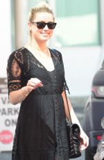 AMBER HEARD Out in Her Classic Ford 1965 Mustang Maroon in Beverly Hills 09/18/2019