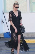 AMBER HEARD Out in Her Classic Ford 1965 Mustang Maroon in Beverly Hills 09/18/2019