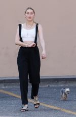 AMBER HEARD Out with Her Dog in Los Angeles 09/21/2019