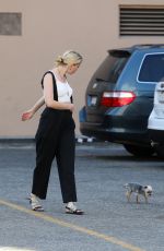AMBER HEARD Out with Her Dog in Los Angeles 09/21/2019