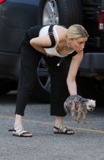 AMBER HEARD Out with Her Dog in Los Angeles 09/21/2019