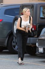 AMBER HEARD Out with Her Dog in Los Angeles 09/21/2019