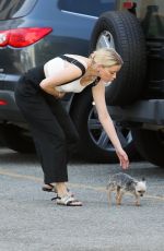 AMBER HEARD Out with Her Dog in Los Angeles 09/21/2019
