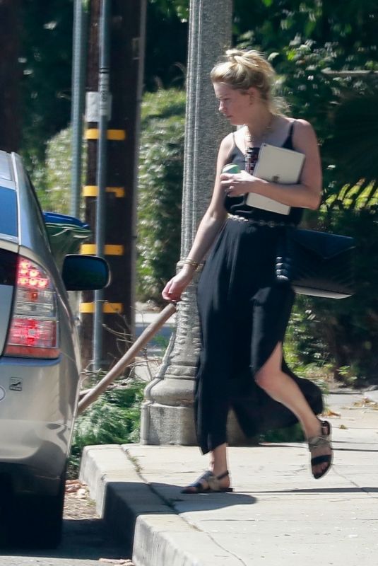 AMNER HEARD Out Shopping for Plants in Los Angeles 09/06/2019