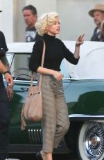 ANA DE ARMAS on the Set of Blonde in Los Angeles 09/16/2019