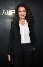 ANDIE MACDOWELL at Saint Laurent Womenswear Fasion Show at PFW in Paris 09/24/2019