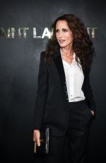 ANDIE MACDOWELL at Saint Laurent Womenswear Fasion Show at PFW in Paris 09/24/2019