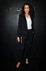 ANDIE MACDOWELL at Saint Laurent Womenswear Fasion Show at PFW in Paris 09/24/2019